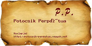 Potocsik Perpétua névjegykártya